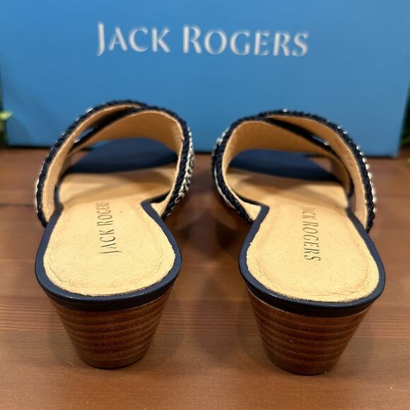 Jack Rogers Rope Dolphin Mini Wedge Slide Sandals Size 7.5 - Picture 6 of 11